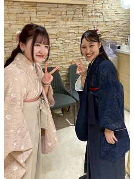 成人式/卒業式セット☆和装/袴/パール/リボンアレンジ/まとめ髪