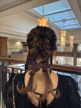 編み下ろしポニー/ヘアセット