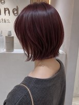 サンド クリア 横浜本店(sand clear)&nbsp;ボルドーカラーハッシュレイヤーボブ