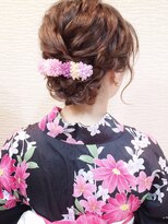 ヘアセット&メイク専門店 カスミ(Kasumi)&nbsp;波ウェーブ&編み込みすっきりアップ