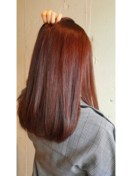 エイト 福岡天神店(EIGHT fukuoka) 【EIGHT福岡】お客様スタイル　ボルドーカラー×ストレートヘア