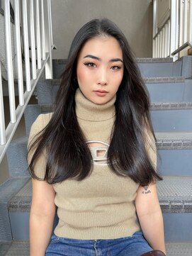 ロンド マーレ 天神大名店(Lond mare) 韓国風ヘア 顔まわりレイヤー 韓国くびれ巻き 大人美人ヘア