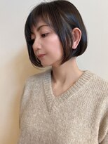 トップヘアー ガーデンヴィラ 安城(Garden Villa)&nbsp;耳掛け前髪ありワンレンボブ/ニュアンスカラー/ぱっつん前髪