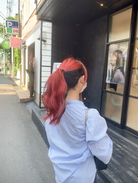 ソワン ドゥ ブレス エルネ 立花店(soin de brace elne) 逆インナーカラー/レッドカラー/透明感/ダブルカラー/デザイン