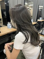 アリュウル 表参道 青山(Allure) オリーブグレージュロングレイヤーゆる巻きデジタルパーマ千葉