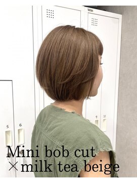 ビューティーサロン ガーデン(beauty salon garden) ミニボブ×ミルクティーカラー ☆ 担当 蒼 ☆