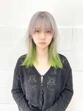 カシェル(cashel kishaba) ホワイトグレージュ×ライムグリーンデザインカラー