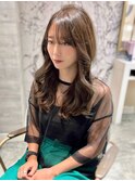 レイヤースタイル×オリーブベージュ