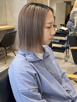 ラミエバイメルト 下北沢(lamie by melt) 花田/切りっぱなしボブ/美髪/ハイトーンボブ/グレージュ/下北沢