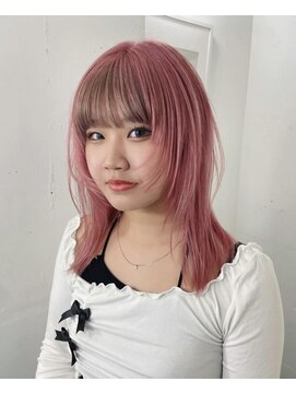 レコ 渋谷(LECO) ベイビーピンクのハイトーンウルフ