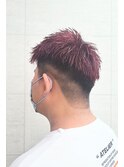刈り上げベリーショート×レッドバイオレット