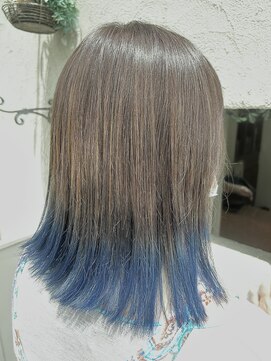 マイノリティー(Minority Produced By TOPHAIR) グラデーションカラー　アッシュブラウン×ブルー