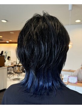 グランデュール 焼津店(GRANDEUR) メンズ/ウルフ/ブルーブラック/ツーブロック/刈り上げ