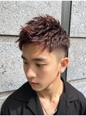 ソフトモヒカンニュアンスパーマ刈り上げマッシュ男の子髪型