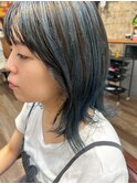 ネイビーブルーのミックスカラー