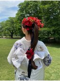 ハイポニーテール/成人式/振袖/吉祥寺/石川ひな