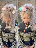 成人式ヘア【盛り髪】【ギャル】【キティちゃんヘア】【立川】