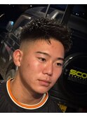 スキンフェード×ツイストピンカール