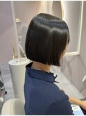 ぱつっとボブの縮毛矯正