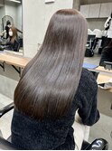 水素トリートメント　暗髪　オリーブベージュ