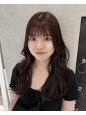 ほんのりピンクブラウンカラー