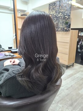 グレージュ/オリーブグレージュ/ブリーチなしカラー