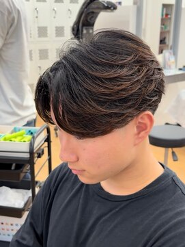 曲がるメンズ縮毛矯正×毛流れセンターパート/名古屋/栄