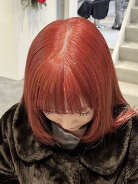 ラック 表参道(LUCK) リタッチブリーチ/レッド/赤髪/デザインカラー/レイヤーカット