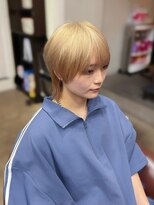 ハピネス 王寺店(Happiness)&nbsp;中性ウルフ マッシュウルフ ブロンド 色気ウルフ 奈良王寺