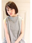 おろし前髪×やわらかパーマショートボブ