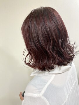 ソワン ドゥ ブレス フラン 東花園店(soin de brace Fran) 外はね×レッドブラウン