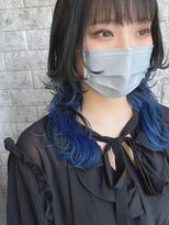 リアイス(Re:ICE) ミニウルフ/くすみブルー/流れるレイヤー/インナーハイライト