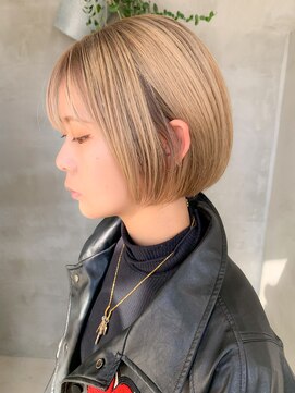 テトヘアー(teto hair) ミルクティブロンド、ミニボブ、ハイトーン、ブリーチ