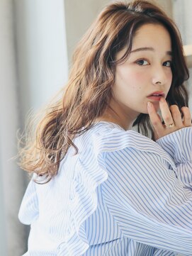 ミモザ(Mimosa) 《Mimosa》透明感カラー×ラフウェーブパーマ