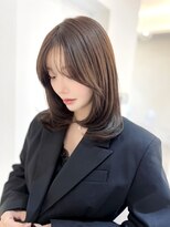 ノク 渋谷(nok)&nbsp;丸みレイヤー_ミニウルフチェリーブラウンホワイトグレージュ