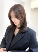 丸みレイヤー_ミニウルフチェリーブラウンホワイトグレージュ