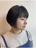 黒髪×ショートボブ