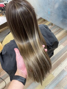 ライズ バイ レボ 柏店(RISE by REVO) 大人かわいい/レイヤーロング/グレーベージュ/前髪パーマ/柏