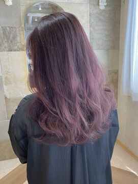 マシェリー バイ ロンド 金山(Ma cherie by Lond) ラベンダーピンク ブリーチ ダブルカラー