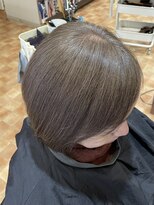 アイニ 河内小阪店(aini)&nbsp;白髪ぼかしカラー白髪ぼかしハイライト大人ショート30、40、50代