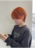 奈良オレンジカラー　艶髪　韓国ヘア　髪質改善トリートメント