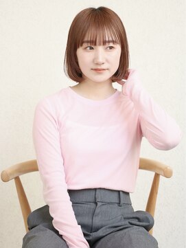 ガーデン オオタカノモリ(garden otakanomori) 簡単スタイリング内にまとまる襟足スッキリミニボブ×前髪あり