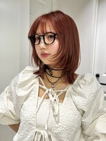 ゼスト 八王子店(ZEST)&nbsp;ブリーチなしのオレンジカラー/顔まわりレイヤー【佐々木麻衣】