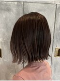 大人ショートボブショートカットココアアッシュくびれミディ