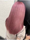 チェリーブラウン ケアブリーチ ストレート デザインカラー