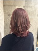 透明感ピンクベージュ×大人可愛いナチュラルくびれヘア20代30代