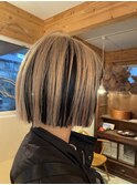 ブラック×ブロンドボブ