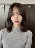 韓国風くびれレイヤーラベンダーベージュ