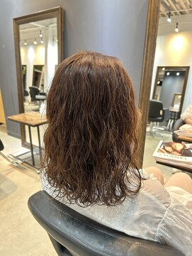 ラテ 伊勢崎(LATTE) くしゃっとパーマ×ショコラブラウン