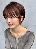 【MINX】くびれヘアアプリコットオレンジハイライトカラー表参道